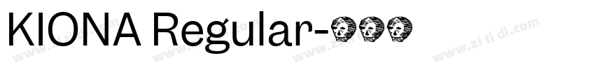KIONA Regular字体转换